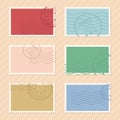 Post stamps vector design illustration isolated on background Royalty Free Stock Photo