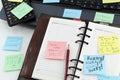 Post it about stress Royalty Free Stock Photo