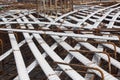 Post tension system, concrete reinforcement with tension cables in the structure of beam, system bridge gird floor, floor building