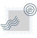 Post Ticket Color Vector Icon which can easily modify or edit Royalty Free Stock Photo