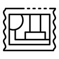 Post timbre icon, outline style