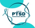 Post-Traumatic Stress Disorder Awareness Month concept. Royalty Free Stock Photo