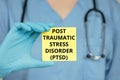 Post-traumatic stress disorder (PTSD) names of diseases doctor background Royalty Free Stock Photo