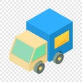 Post truck icon, isometric 3d style