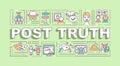 Post truth word concepts banner Royalty Free Stock Photo