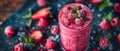 Post-Workout Berry Smoothie Delight. Concept Smoothie Recipe, Health Benefits, Post-Workout Royalty Free Stock Photo