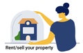 Post your property. Buy, Rent or Sell your property online. Royalty Free Stock Photo
