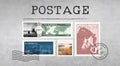 Postage Letter Parcel Stamp Mail Graphic Concept Royalty Free Stock Photo