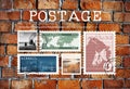 Postage Letter Parcel Stamp Mail Graphic Concept Royalty Free Stock Photo