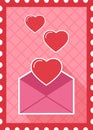 Postage Love Envelope Stamp