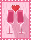 Postage Love Glasses Stamp