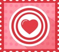 Postage Love Heart Stamp