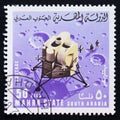 Postage stamp Aden Mahra State Sultanate, 1967. Apollo lunar module