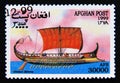 Postage stamp Afghanistan 1999. Grecian Bireme Ship