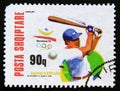 Postage stamp Albania 1992, Baseball Summer Olympics 1992 Barcelona