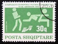 Postage stamp Albania 1992, Pictogram of football players