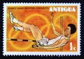 Postage stamp Antigua, 1976. High Jump Athlete Royalty Free Stock Photo