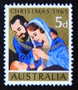 Postage stamp Australia, 1965. Adoration of Christ Christmas