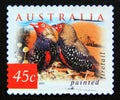 Postage stamp Australia, 2001. Painted Firetail Emblema picta bird