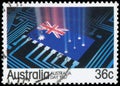 Postage stamp - Australian flag