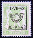 Postage stamp Belgium, 1942, Coaty of arms pre-cancellation