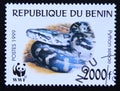 Postage stamp Benin, 1999, African Rock Phyton, Python sebae