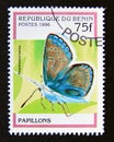 Postage stamp Benin, 1996. Common Blue Polymmatus icarus butterfly