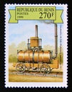 Postage stamp Benin, 1999. John Blenkinsop`s Locomotive, 1811 Royalty Free Stock Photo