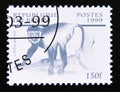 Postage stamp Benin, 1999. Mantled guereza Colobus guereza