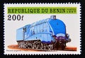 Postage stamp Benin, 1997. Renard Argent, 1935 locomotive Royalty Free Stock Photo
