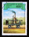 Postage stamp Benin, 1999. Tom Thumb premiere locomotive construite aux E.U.A., 1830