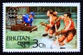 Postage stamp Bhutan, 1976. Ice Hockey olympic sport