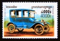Postage stamp Cambodia 1999. Old Ford 1915 vintage car