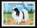Postage stamp Cambodia 1997. Tchin tchin dog Canis lupus familiaris