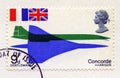 Postage Stamp Celebrating the First Concorde Flight Royalty Free Stock Photo