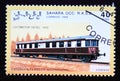 Postage stamp Cinderella 1992. Locomotive Locomotor Diesel 1933 Royalty Free Stock Photo