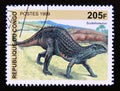 Postage stamp Congo Democratic Republic Brazzaville, 1999. Scutellosaurus Dinosaur Royalty Free Stock Photo