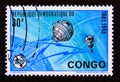 Postage stamp Congo Democratic Republic Kinshasa, 1965. Telecommunications Satellites