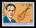 Postage stamp Cuba 1991. Alfredo De Saint Malo and mejorana Panama