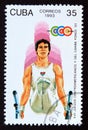 Postage stamp Cuba 1993, Gymnastics game contestants