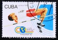 Postage stamp Cuba 1992, High Jump athlete