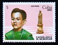 Postage stamp Cuba 1982. JosÃÂ© Capablanca chess player and king