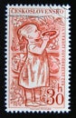 Postage stamp Czechoslovakia, 1960. Child Eating a Pastry