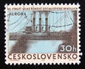 Postage stamp Czechoslovakia, 1962. Cruiser Aurora warship