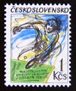 Postage stamp Czechoslovakia, 1992. European Junior Table Tennis Championships, Topolcany