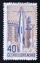Postage stamp Czechoslovakia, 1962, Launching of Soviet space rocket