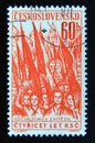 Postage stamp Czechoslovakia, 1961. May Day Procession, Wenceslas Square