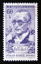 Postage stamp Czechoslovakia, 1960. Otakar Ostrcol, composer portrait Royalty Free Stock Photo