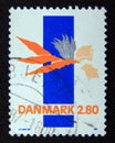 Postage stamp Denmark, 1987. Art Birds Paintings