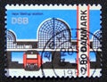 Postage stamp Denmark, 1986. HÃÂ¸je TÃÂ¥strup Railway Station